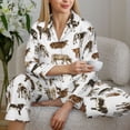 thumbnail image 6 of Uemuo Cow Pattern Womens Pajama Sets,PJ Set for Women,Pajamas for Women Logo,Long Sleeve Pajama Set for Women,Soft Long Sleeve Top With Pants-X-Large, 6 of 9