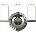 thumbnail image 2 of Stainless Steel Dumpling Maker, X-Large 5" Goya Empanada Press Mold, Ravioli Mould Crimper, Wraper Dough Cutter - for Pie Ravioli Chinese Dumpling Pastry, with long handle (XL 5" Dia), 2 of 5