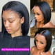 thumbnail image 5 of Perruque Bob Lace Front Wig brésilienne naturelle, cheveux courts et lisses, noir naturel, pre-plucked, avec Closure, pour femmes noires, 5 of 5