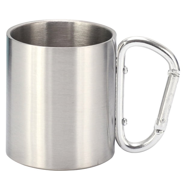 Mochilero Likrtyny 220 ML Con Asa Gancho Y Mosquetón para Exteriores Plata