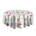 thumbnail image 5 of Flower Fairy Princess Pattern Round Tablecloth 60"x60",Wrinkle Wipeable Table Cloth for Kitchen Dining Room Picnic Patio Party, 5 of 6