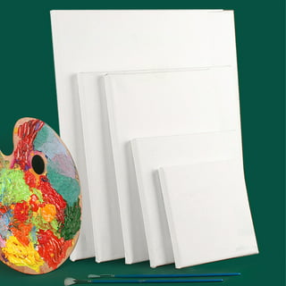 Artlicious Canvases for Painting - Pack of 12, 8 x 10 Inch Blank White Canvas  Boards - 100% Cotton Art Panels for Oil, Acrylic & Watercolor Paint