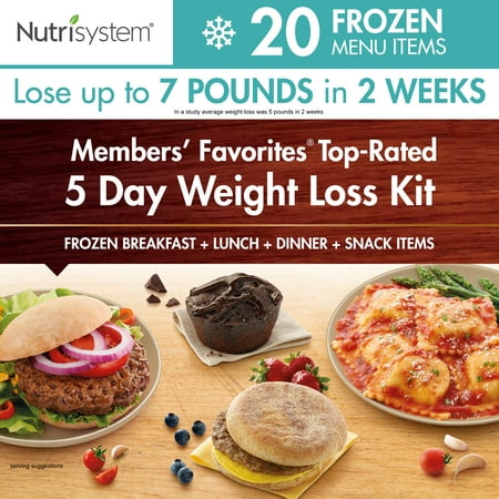 Nutrisystem 5 Day Members' Favorites Top-Rated Frozen Weight Loss Kit, 15 Meals, 5 (Best Weight Watchers Snacks Points Plus)