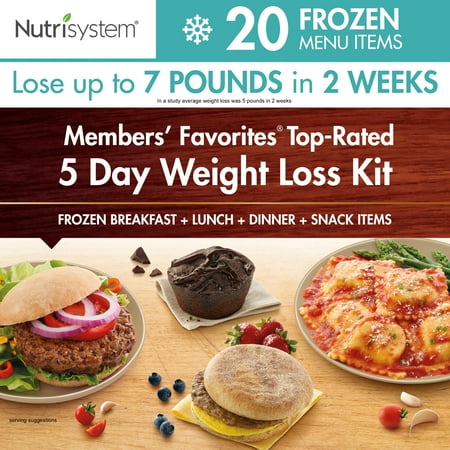 Nutrisystem 5 Day Members' Favorites Top-Rated Frozen Weight Loss Kit, 15 Meals, 5 (Best Snack Bars For Weight Loss)