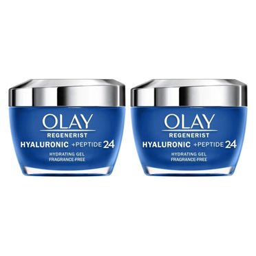 Olay Regenerist Hyaluronic Peptide 24 Gel Face Moisturizer, 1.7 Ounce (2 Pack)