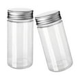 thumbnail image 1 of Lipstore 2 Pieces Clear Jars with Lids Canning Jar for Cookie Moisturizers DIY Crafts, 1 of 8