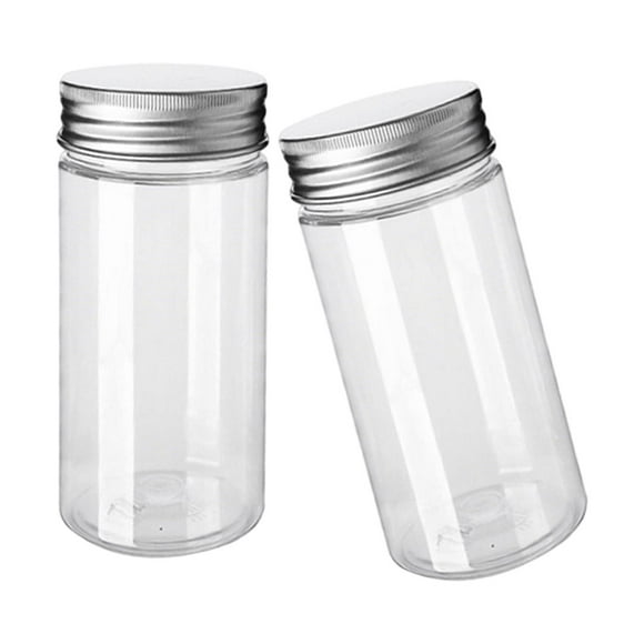 2 piezas frascos transparentes con tapas de cocina 500 ml botella de almacenamiento de botellas vacías para crema artesanías de bricolaje