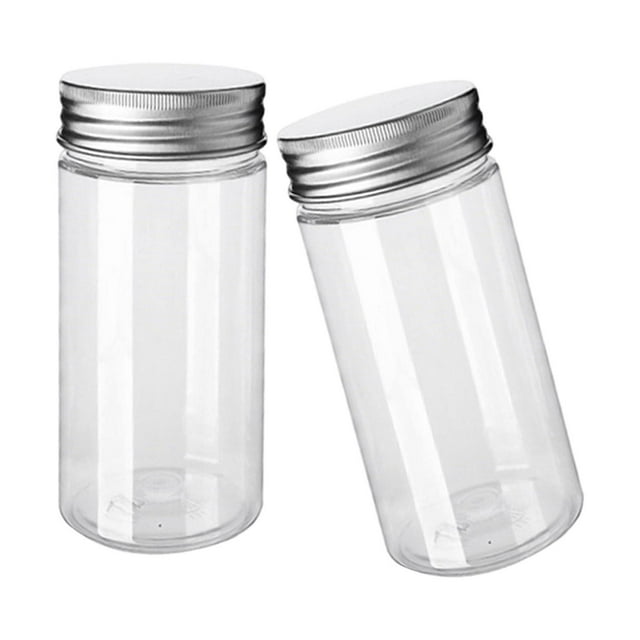 jifeng 2 Pcs Bocaux Transparents avec Couvercles pour Biscuits Hydratants Bricolage