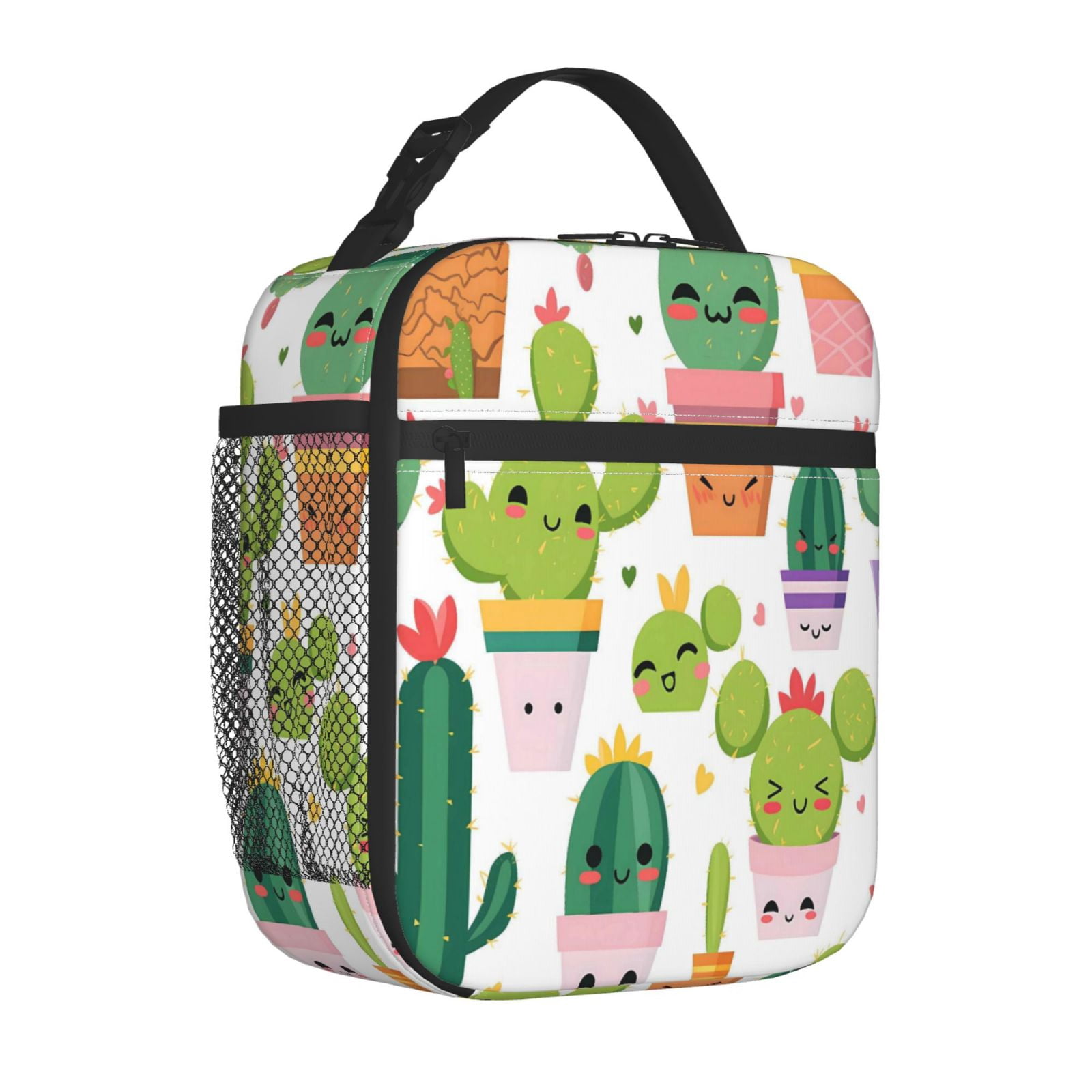 Lunch Bag For Women Men Insulated Portable Lunch Box Bento Box Office Picnic Travel Cooler Bag Cactus Potted Plant (2)