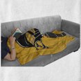 thumbnail image 5 of Rock and Roll Soft Flannel Fleece Throw Blanket, Guitar Riff with a Skull Passionate Music Heavy Tunes, Cozy Plush for Indoor and Outdoor Use, 50" x 70", Yellow Grey, by Ambesonne, 5 of 5