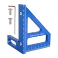 thumbnail image 1 of ZheElen Triangles Ruler Measuring Tool For Woodworking Projects Aluminum Alloy 4590° Miter blue 1Set, 1 of 6