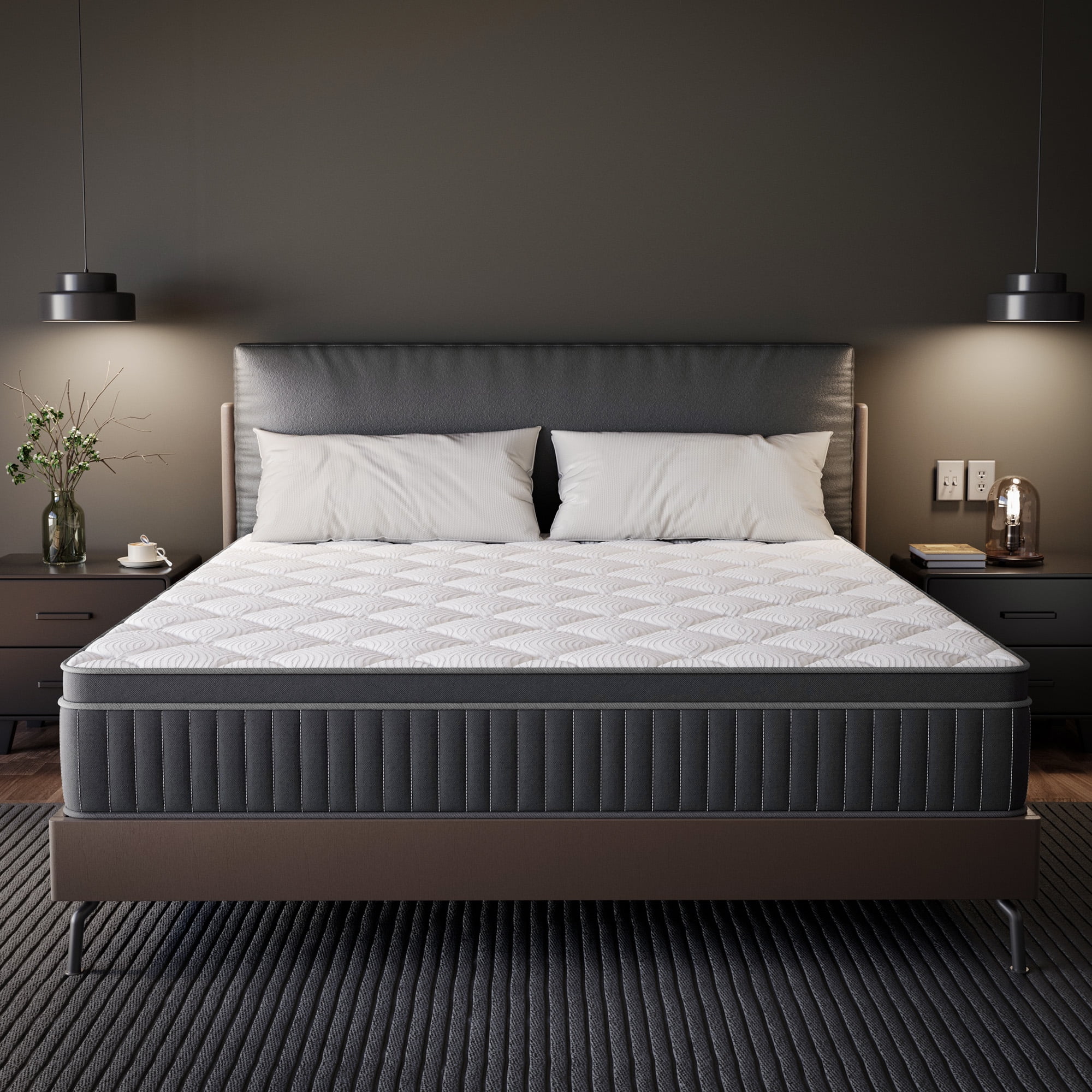 Babo Care King Mattress, 12 Inch Cooling-Gel Memory Foam and Individually Pocket Innerspring Hybrid Mattress, CertiPUR-US Certified,King Size Mattress