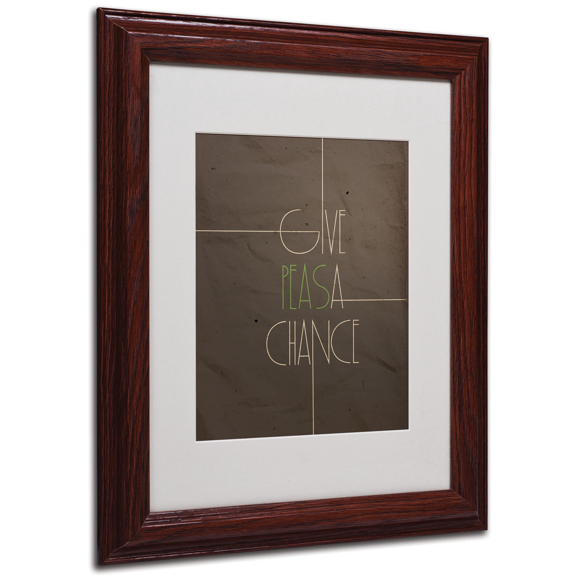 Trademark Fine Art "Give Peas a Chance" Canvas Art by Megan Romo, Wood Frame
