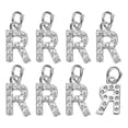 thumbnail image 1 of Uxcell 8Pack 0.1" Encanto de Letra R de Rhinestone Completo para Pulseras/Brazaletes Oro Blanco, 1 of 6