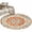 Orange, variant on Orange Beige Boho Round Area Rug 3Ft Washable Small Circle Rugs for Kitchen Entryway, Vintage Ethnic Abstract Art Floral Non-Slip Carpet Floor Mats Indoor Outdoor Carpet Runner Aesthetic Home Decor