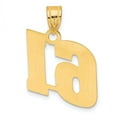 thumbnail image 3 of 14k Yellow Gold Polished Finish Block Script Design Number 61 Charm Pendant, 3 of 4