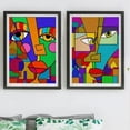 thumbnail image 4 of Pintura de pintura de la pared sin marco Pintado de la cara abstracta Pósteres Pósteres Infradiente de la imagen en la imagen de la sala de estar Oficina de dormitorio 2 piezas Monstrate HA010976-00, 4 of 7