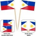 thumbnail image 5 of 200pcs Philippines Flag Toothpick Flags Picks, National Day, Birthday Party, 5 of 5
