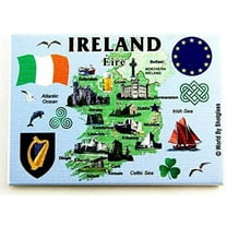 Ireland EU Series Souvenir Fridge Magnet 2.5 inches X 3.5 inches