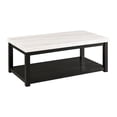 thumbnail image 1 of Picket House Furnishings Table Basse Rectangulaire en Marbre Evie, Blanc/noir, 1 of 10