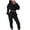 Black, variant on Lovskoo Womens Sets 2 Piece Outfits Hoodies Sweatshirt Fall and Winter Casual Long Sleeved Pullover Trousers Two-Piece Suit Black