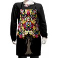 thumbnail image 1 of Floral Kids Apron, Tree with Flower Blossom Branches Vivid Nature Summer Season Graphic Print, Boys Girls Apron Bib with Adjustable Ties for Cooking Baking Painting, Multicolor, by Ambesonne, 1 of 2