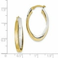 thumbnail image 2 of 10K Yellow Gold Oval Hoop Earrings, 2 of 2