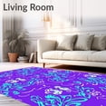 thumbnail image 2 of ODIKA 8'x10' Machine Washable Non-Slip Area Rug, Mermaid Scales Seahorse Jellyfish Mystical Underwater High Traffic Rug, Purple, 701893, 2 of 5