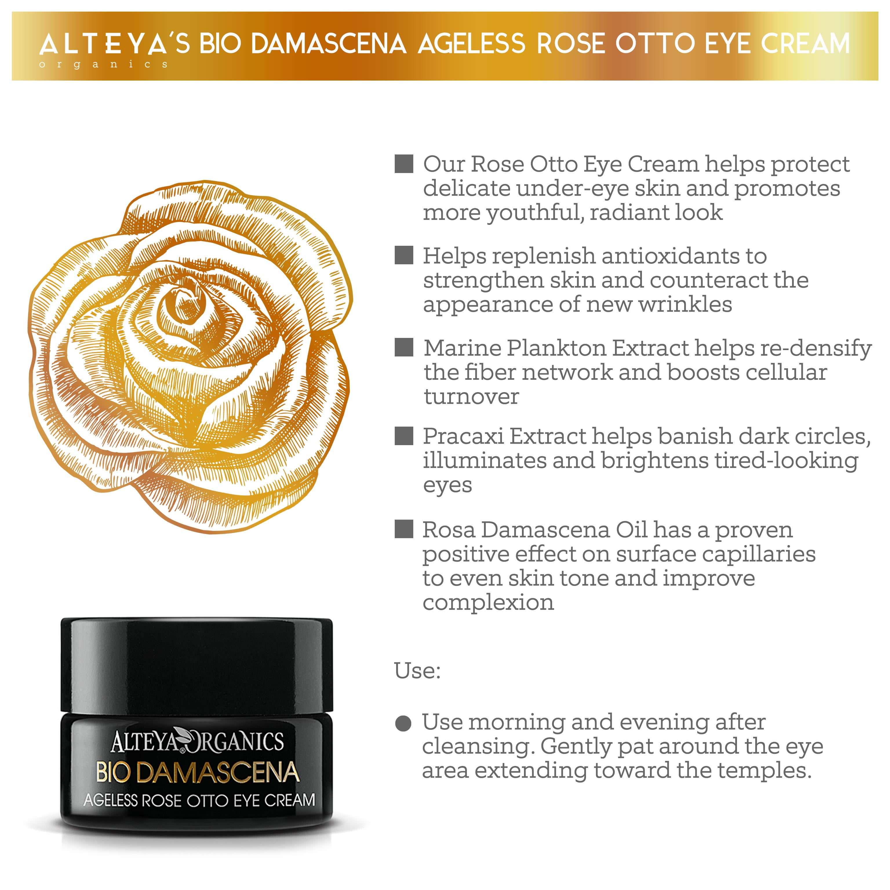 Alteya Organics Bio Damascena Anti-Wrinkle Eye Contour Cream