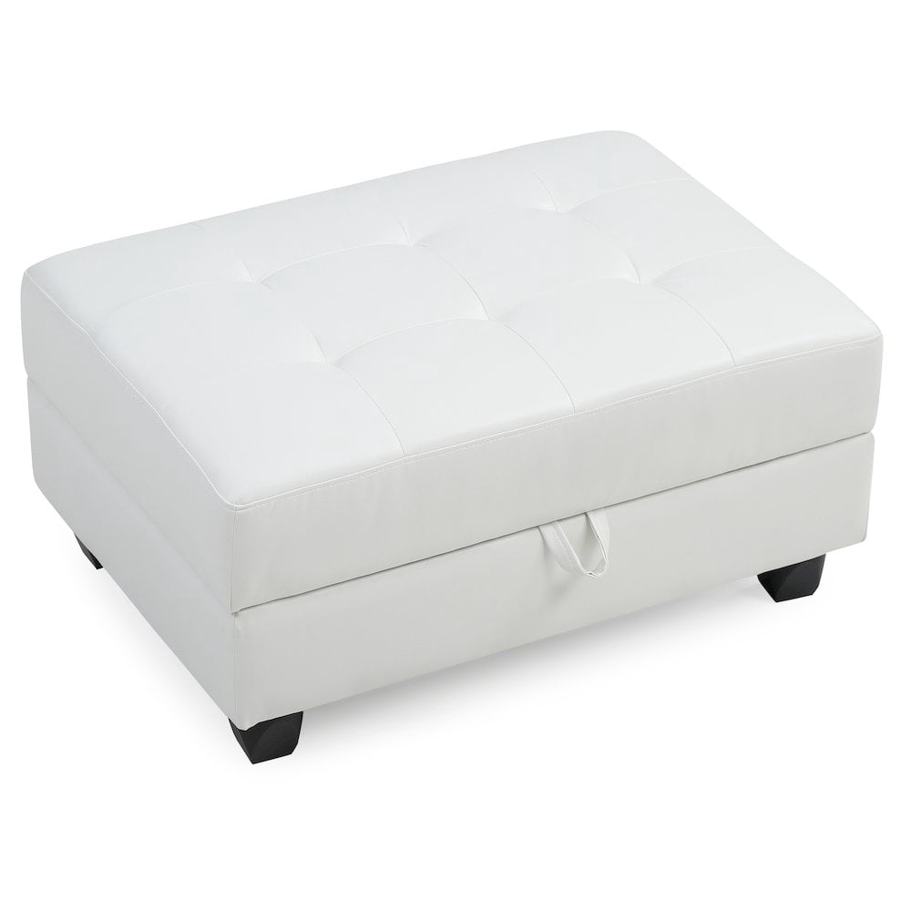 Glory Furniture Revere Ottoman in White Color