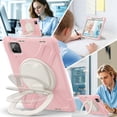 thumbnail image 3 of for Xiaomi Pad 7 Pro/ Xiaomi Pad 8 Pro 11.2 inch Case, 360 Rotatable Handle Stand, Shoulder Strap, Drop-Proof Design, Cherry Pink, 3 of 7