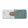 thumbnail image 1 of Modern Computer Mouse Pad, Brain Image Left and Right Music Logic Artwork Side Science Educational Print, Rectangle Non-Slip Rubber Mousepad Large, 31" x 12", White Teal Umber, by Ambesonne, 1 of 2