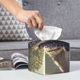 thumbnail image 6 of KLL Jungle Dinosaur Print Tissue Box Cover,Leather Tissue Holder Square Facial Tissue Case Facial Paper Organizer Dispenser for Bathroom, Vanity Countertop, 6 of 7