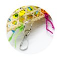 thumbnail image 3 of 1pc Parrot mordiendo tiras de papel de juguete masticando bolos de bambú de juguete accesorios para colgar jaulas para pájaros mascotas, 3 of 5