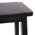 thumbnail image 5 of 24" Inch Solid Wood Saddle Bar Stool, Black, 5 of 7