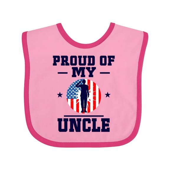 Inktastic Military Uncle Proud Nephew Boys or Girls Baby Bib