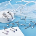 thumbnail image 5 of 1 Box 30Pcs Stitch Markers Energy Gemstone Beads Zipper Pull Charms Clip On Removable Locking Knitting Markers Lobster Clasp Charm, 5 of 9