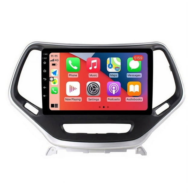 RoverOne Voiture Stéréo GPS Navigation CarPlay Android Auto Écran Tactile pour Jeep Cherokee 5 KL 2014 - 2018