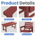 thumbnail image 4 of JUSTLET Outdoor Patio Dining Chair, Patio Furniture, Red, 4 of 5