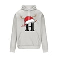 thumbnail image 4 of Yteetum Christmas Hoodies for Men Oversized Christmas Letter Print Drawstring Pullover Hooded Sweatshirts Mens Casual Christmas Graphic Print Loose Long Sleeve Hoodies Xmas Holiday Hooded Sweatshirt, 4 of 5