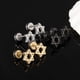 thumbnail image 2 of 3 Pares de Aretes con Forma de Estrella de de material acero Inoxidable Unisex en tres, 2 of 9
