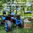 thumbnail image 5 of Hikiddo Kids ATV 4-Wheeler, 24 Volt 4WD Ride On Toys for Big Kids w/ 2 Seater, 4x200W Motor, 5.6Mph Max Speed -Blue, 5 of 9