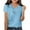 Light Blue, variant on NAISIBABY Girls Short Sleeve Tops, Soft Breathable Trendy V Neck Casual T-Shirts Black 5-6T