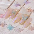 thumbnail image 3 of 8Pcs Nail Rhinestone Exquisite DIY Lightweight Double Layer Butterfly Nail Ornament for Women, 3 of 8