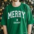 thumbnail image 2 of Merry Daddy Retro Christmas T-Shirt, Matching Family Holiday Tee, 2 of 7