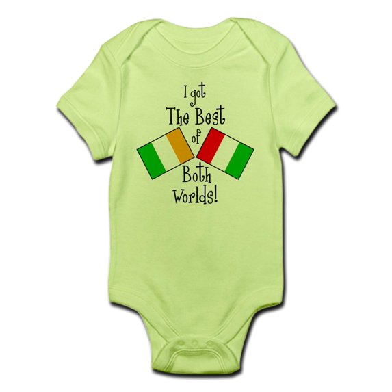 CafePress - Irish-Italian Kid" Infant Bodysuit - Baby Light Bodysuit
