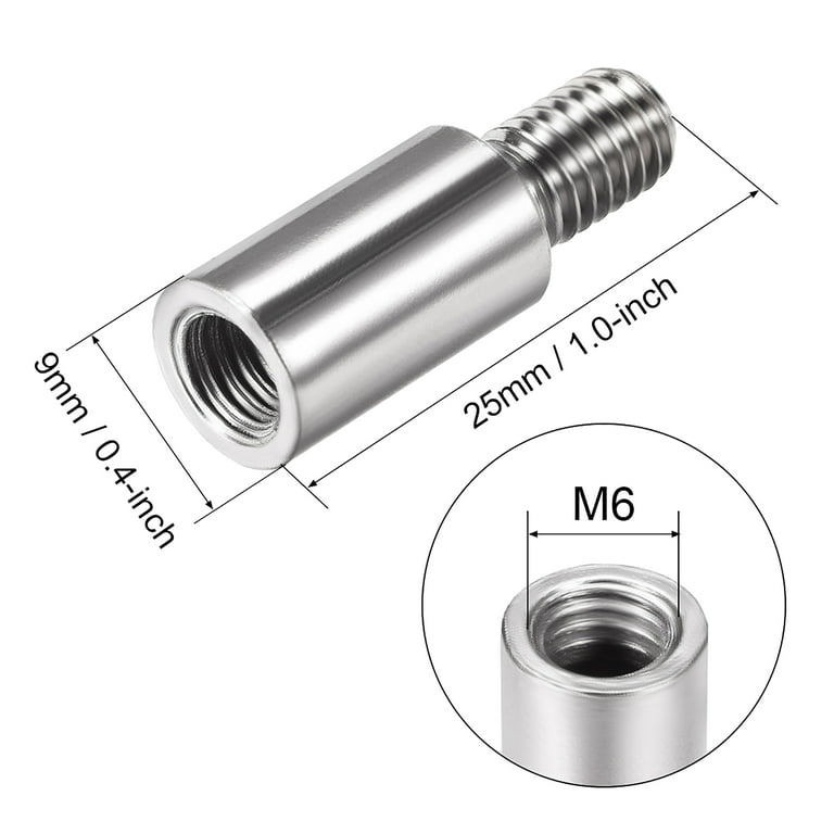 Uxcell Joystick Shaft Extender Stainless Steel M6 Thread Control