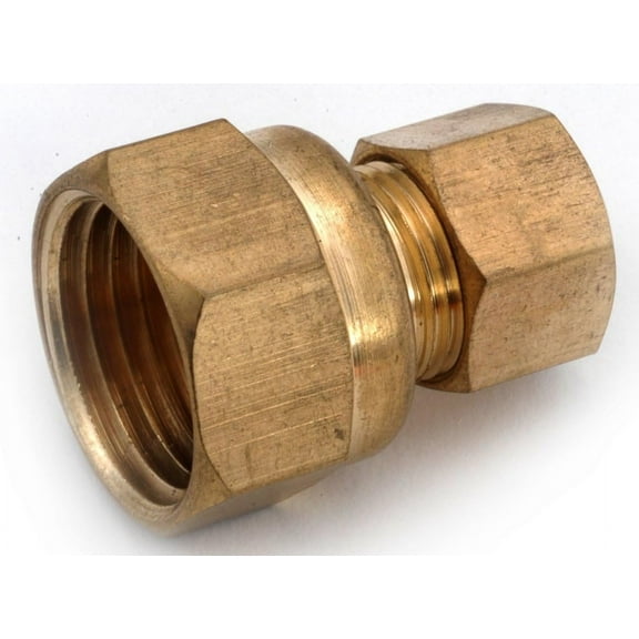 Anderson Metals Corp. Compression Coupling Fitting - Brass - 5 Pack, 5/8 In x 1/2 In