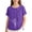 Dark Purple, variant on Ruyang Teen Girls Cotton Linen Tops Cute Print Button Down Crewneck T Shirt Summer Loose Lightweight Outdoor Casual Short Sleeve Shirts