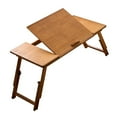thumbnail image 2 of DOLITY Table Pliable pour Portable, Bureau à Genoux Rectangulaire en Bambou, Support Portable à Angle Ajustable pour Camping, Balcons, Ordinateur, Pique-Nique en Plein Air, Brun, Grand, 2 of 9